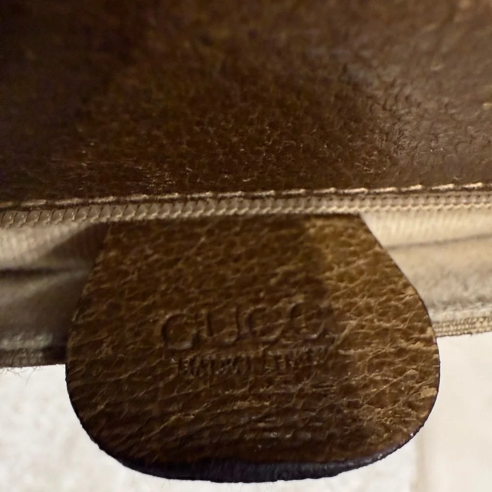 GUCCI Vintage Shoulder Crossbody Bag Canvas Brown - Picture 15 of 16